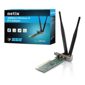 TARJETA RED PCI NETIS WIFI N 300MBPS SOPORTE PERFIL BAJO