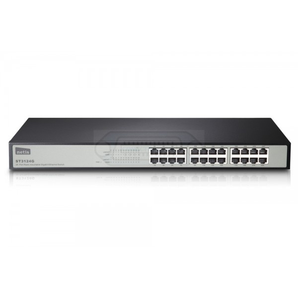 SWITCH ETHERNET 24P GIGABIT NETIS RACK AUTOMATICO