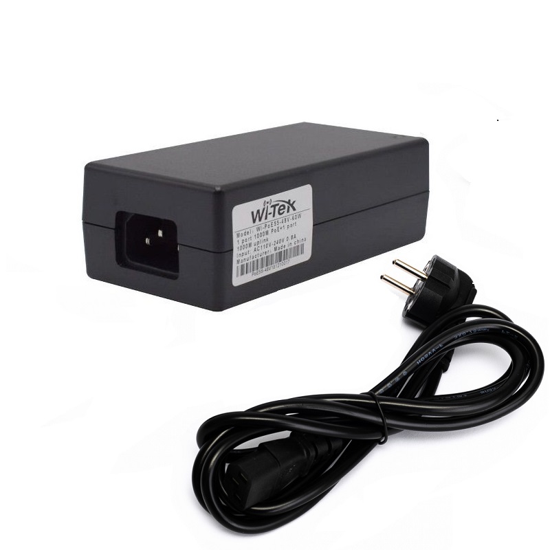 INYECTOR PoE GIGABIT 52V 60W WI-TEK 802.3af/at/bt - Imagen 3