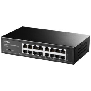 SWITCH ETHERNET 16P GIGABIT AUTO-MDI/MDIX CUDY METÁLICO