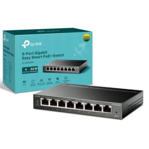 SWITCH PoE+ TP-LINK 8P GIGABIT (4P POE+) 64W AUTO METAL DESKTOP