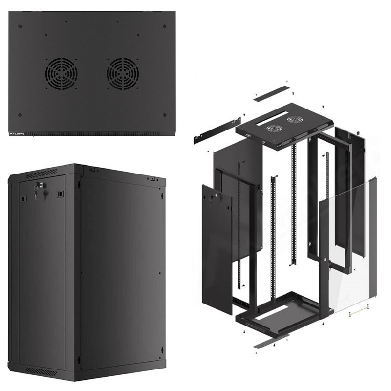 ARMARIO RACK 19" MURAL 18U F-450mm 60Kg (600x450x907mm) Autoensamblado - Imagen 3