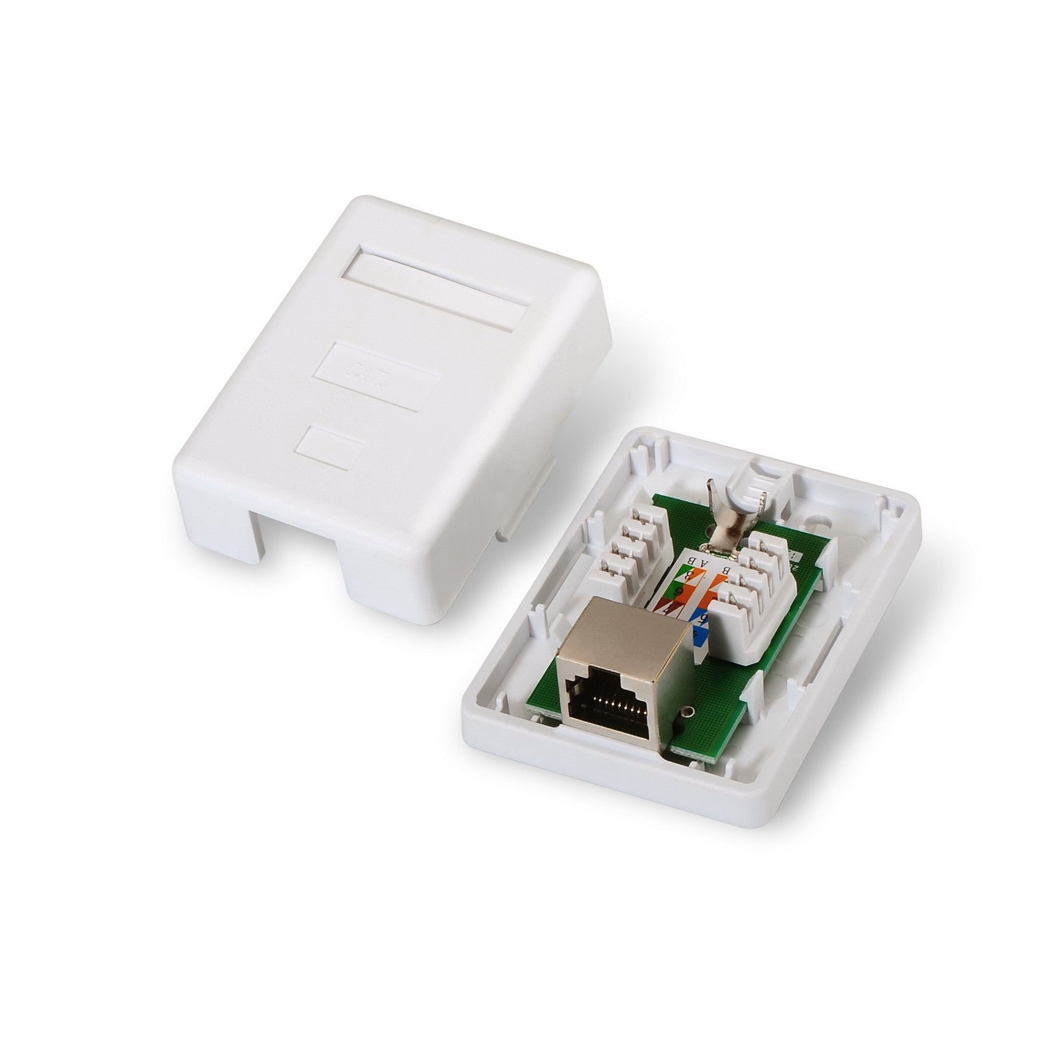 ROSETA SUPERFICIE 1 RJ45 CAT.6 FTP BLANCO - Imagen 3