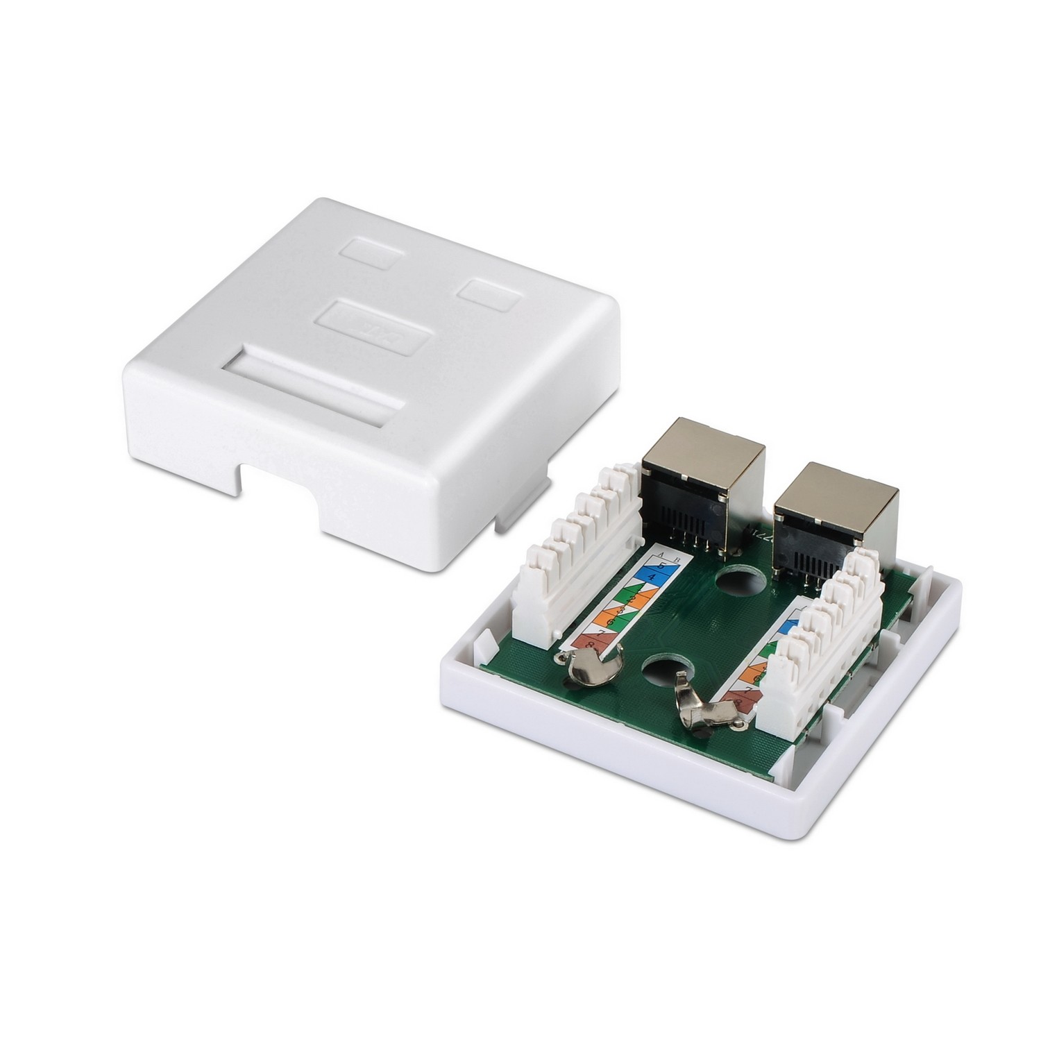 ROSETA SUPERFICIE 2 RJ45 CAT.6 FTP BLANCO - Imagen 3