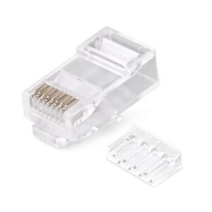 CONECTOR RJ45 CAT6 UTP GUIA SEPARADA TRANSPARENTE