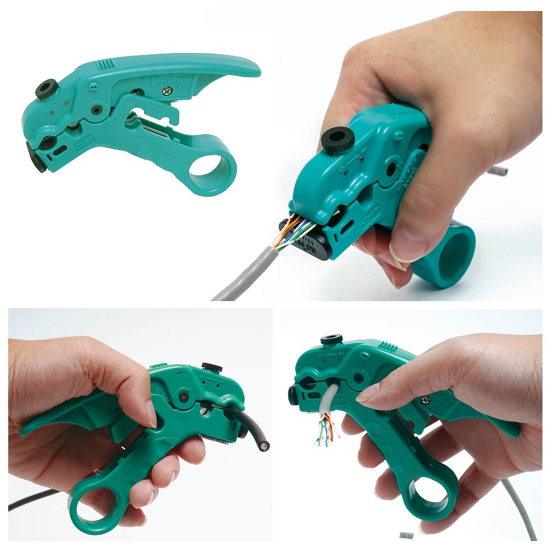 PELACABLES GIRATORIO PROSKIT UTP/FTP, COAXIALES RG59/6/7/11 - Imagen 3