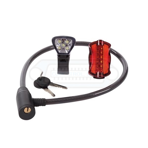 JUEGO DE ILUMINACIÓN Y CANDADO PARA BICICLETAS