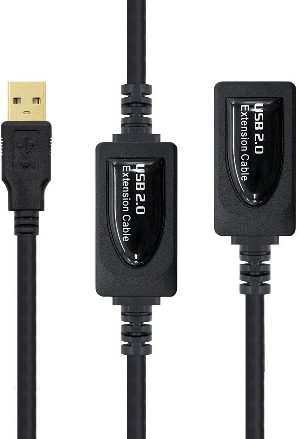CABLE USB-A 2.0 ALARGADOR M-H AMPLIFICADO NEGRO 15m - Imagen 3