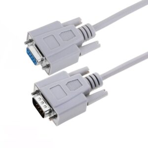 CABLE SERIE RS232 SUB-D 9P M-H PIN TO PIN GRIS 1.8M