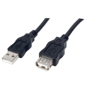 CABLE USB 2.0 TIPO A/A ALARGADOR NEGRO 1.8m