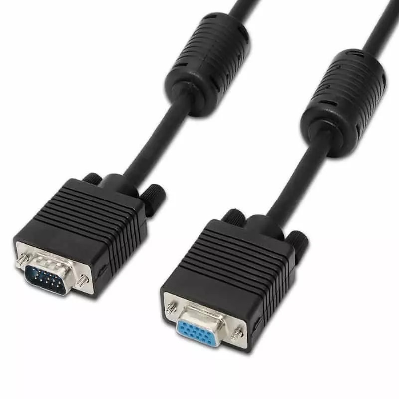 CABLE SVGA HDB15 M-H CON FERRITA NEGRO 25M