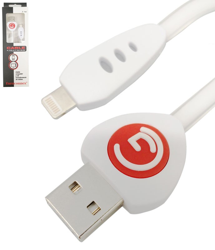 CABLE LIGHTNING A USB 2.0 CON CHIP BLANCO 1m - Imagen 3