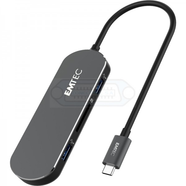 HUB USB-C DOCK MULTIPUERTO 6EN1 EMTEC T650C