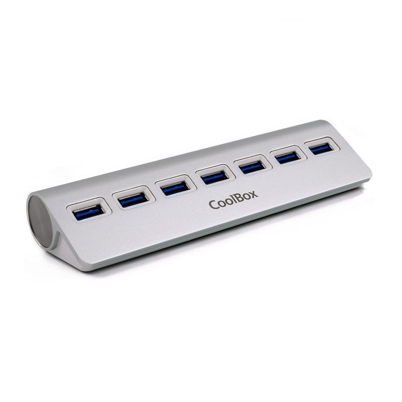 HUB USB 3.0 ALU3 COLLBOX 7 PUERTOS CON ALIMENTADOR