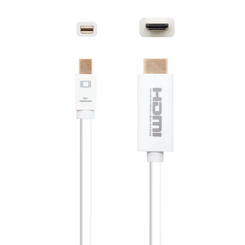 CABLE MINI DP A HDMI 2K&4K M-M BLANCO 2M