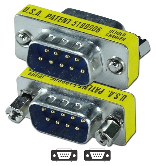 ADAPTADOR SUB-D 9P MACHO - MACHO (PIN TO PIN) MINI - Imagen 3