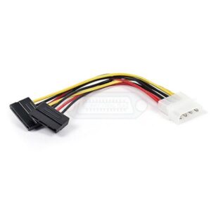 CABLE ADAPTADOR 1 MOLEX MACHO A 2 SATA HEMBRA