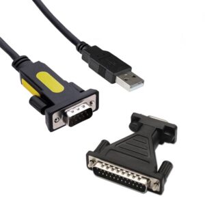 CONVERSOR USB 2.0 A Serie (RS232) SUB-D 9P + ADAPTADOR DB25P