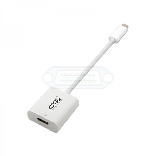 CONVERSOR VIDEO USB-C A HDMI 4K EN 15CMS.