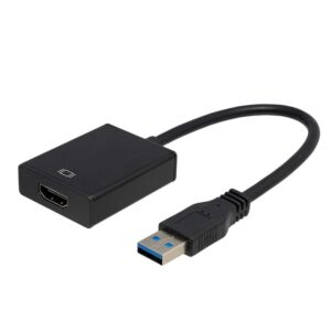 ADAPTADOR USB-A 3.0 - HDMI 1080P HEMBRA NEGRO CABLE 0.15m