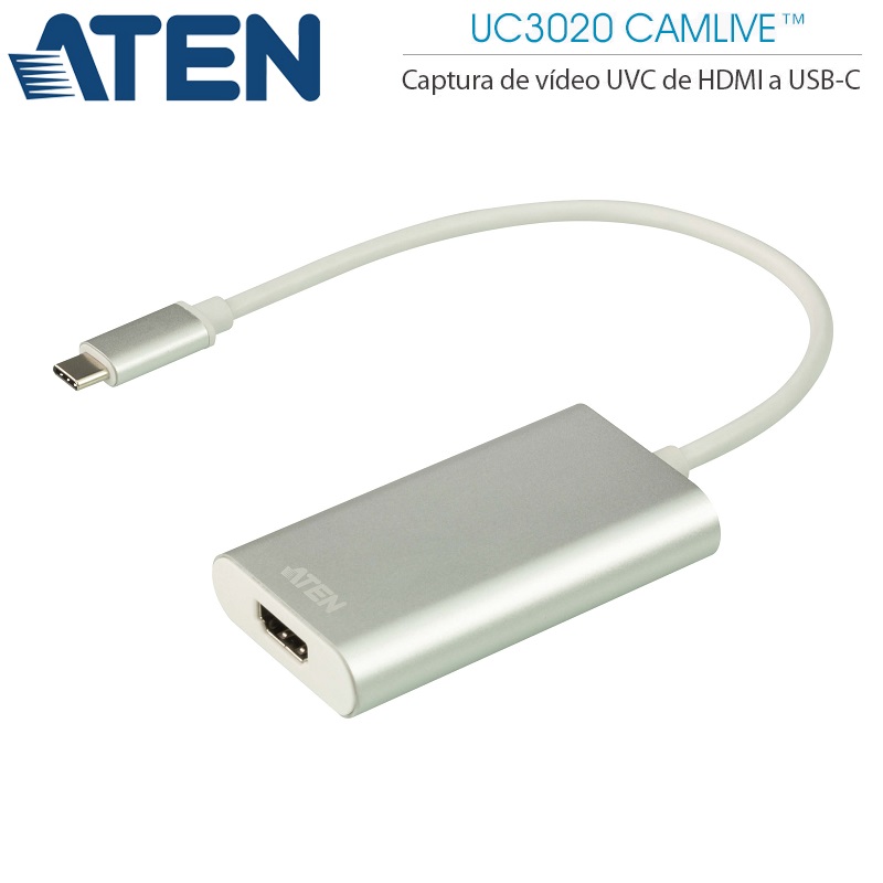CAPTURADORA DE VÍDEO HDMI A USB-C 3.2 ATEN CAMLIVE