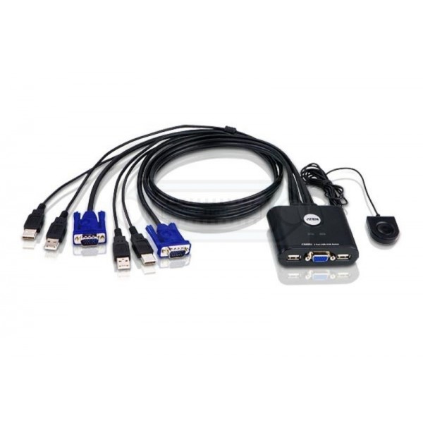 SWITCH KVM ATEN 2 PUERTOS USB/VGA CON MANDO
