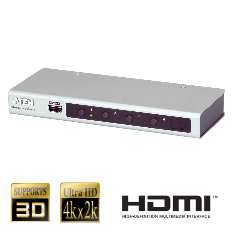 CONMUTADOR HDMI 4K 4 PUERTOS ATEN VS481B