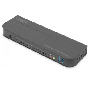 KVM SWITCH 4 PUERTOS DP 4K UHD USB3.0, AUDIO, SALIDA DP/HDMI