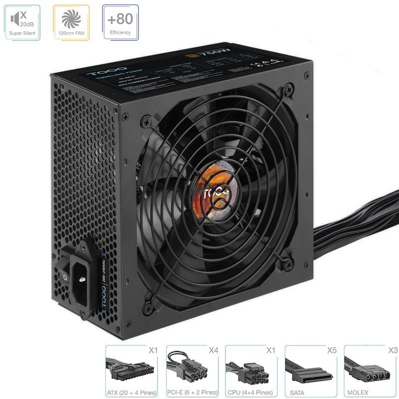 FUENTE ATX 750W TOOQ HELIOS-750SP 80 PLUS BRONZE