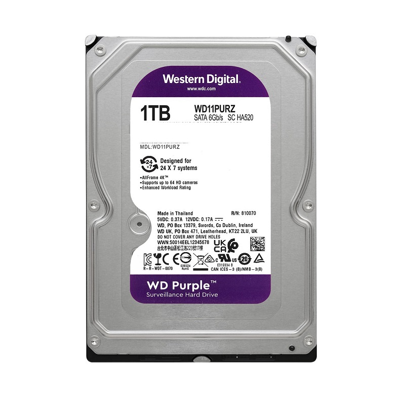 DISCO DURO S-ATA 1TB 3.5" WD PURPLE WD11PURZ