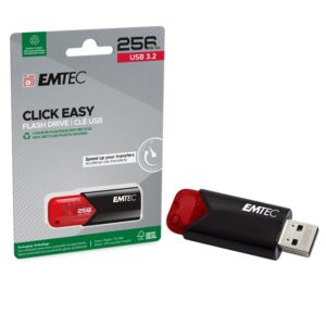 MEMORIA USB 3.2 256GB EMTEC CLICK EASY B110 RED