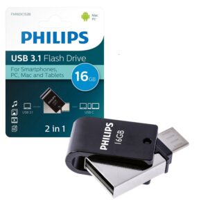 MEMORIA USB 3.1 2EN1 16GB PHILIPS DUAL USB-A / USB-C