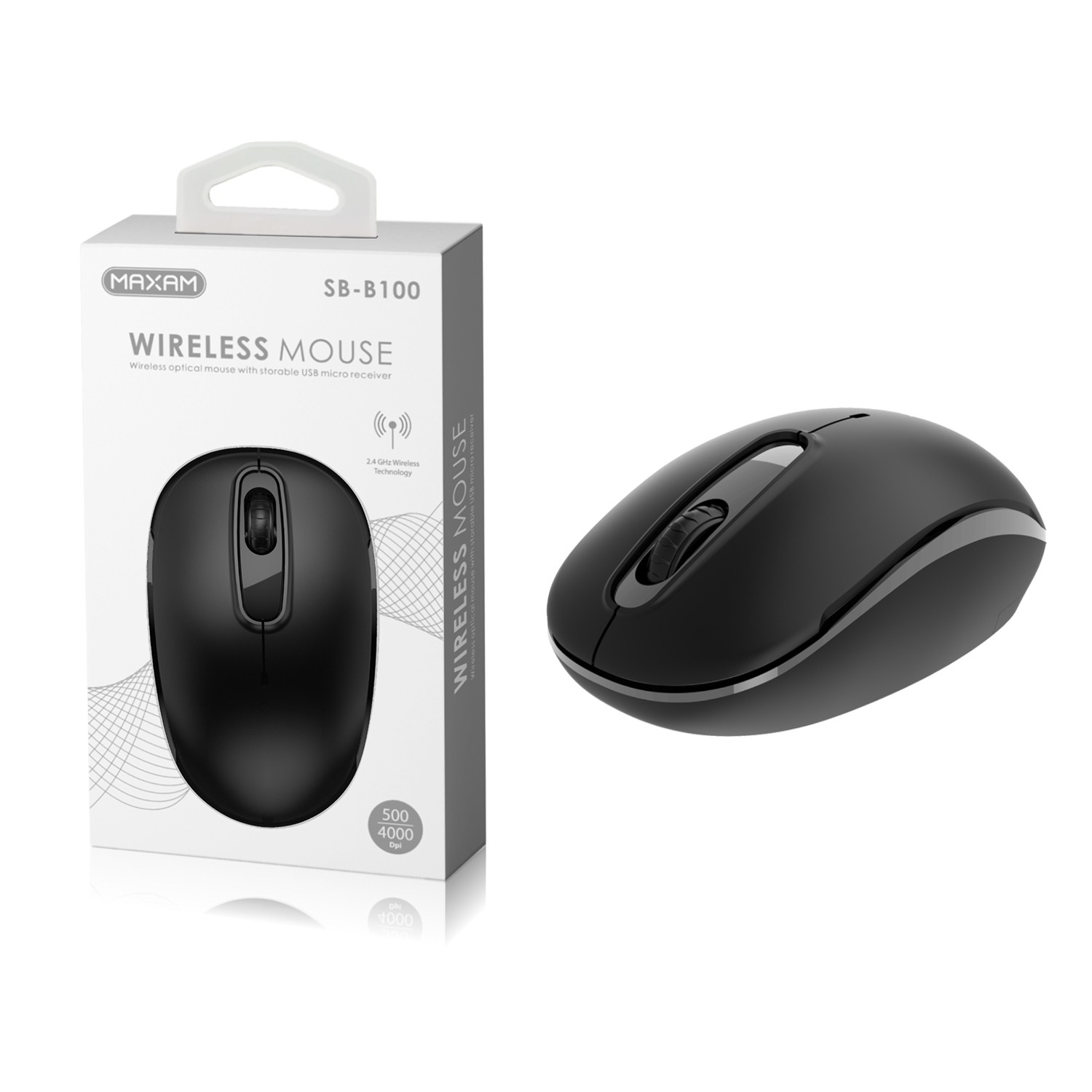 RATÓN ÓPTICO WIRELESS SB-100 NEGRO/GRIS