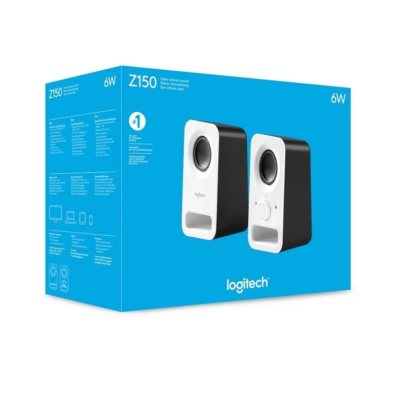ALTAVOCES 2.0 ESTÉREO LOGITECH Z150 6W JACK 3,5mm BLANCO - Imagen 3