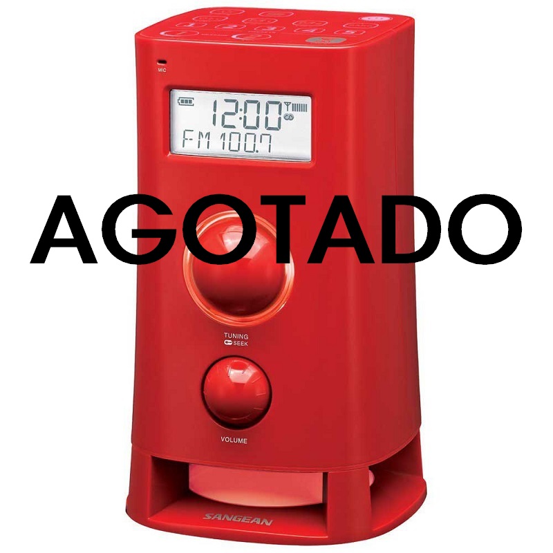 RADIO DIGITAL RDS AM/FM SANGEAN K-200 MULTIFUNCION ROJO