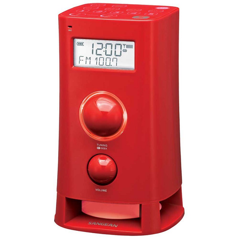 RADIO DIGITAL RDS AM/FM SANGEAN K-200 MULTIFUNCION ROJO - Imagen 3