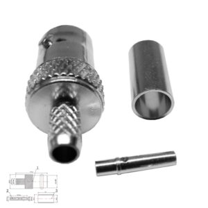 CONECTOR BNC HEMBRA AÉREO RECTO CRIMPAR RG58