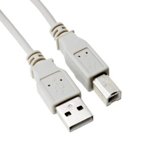 CABLE USB 2.0 TIPO A/B MACHO - MACHO GRIS 1.8m