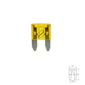 FUSIBLE LAMINADO MINI 11MM COCHE 20A AMARILLO