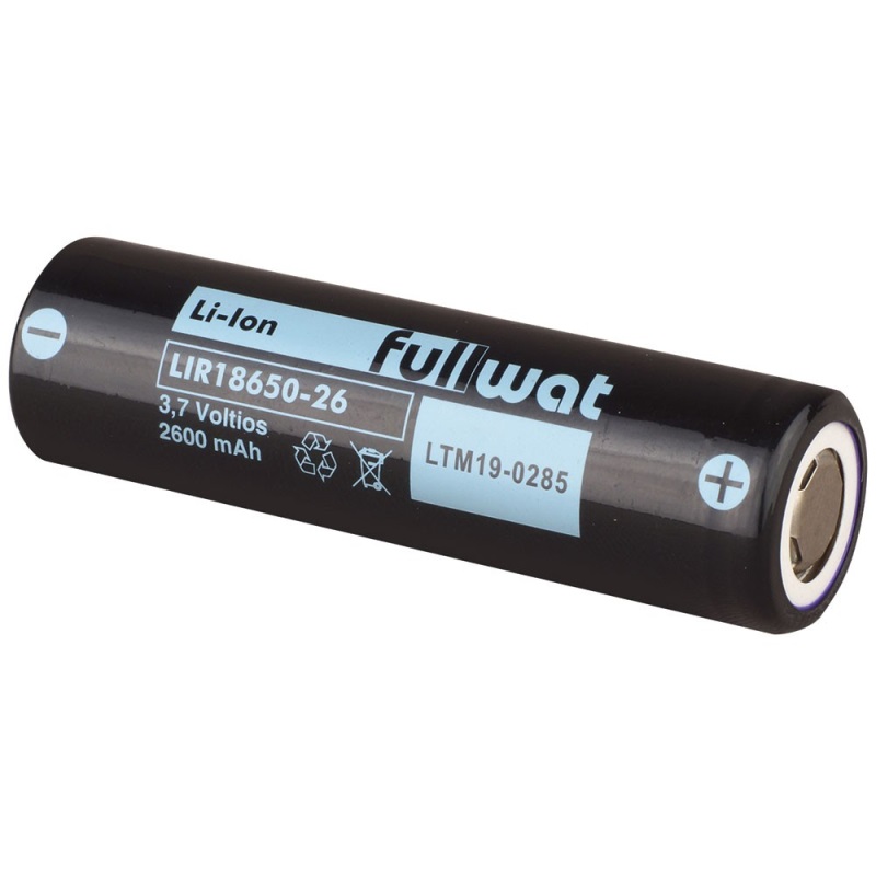 BATERÍA LITIO 18650 FULLWAT 3.7V 2600MAH TETÓN PLANO