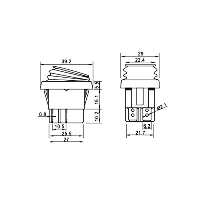 INTERRUPTOR ESTANCO IP54 ON-OFF 16A/250V LUZ VERDE PANEL - Imagen 3