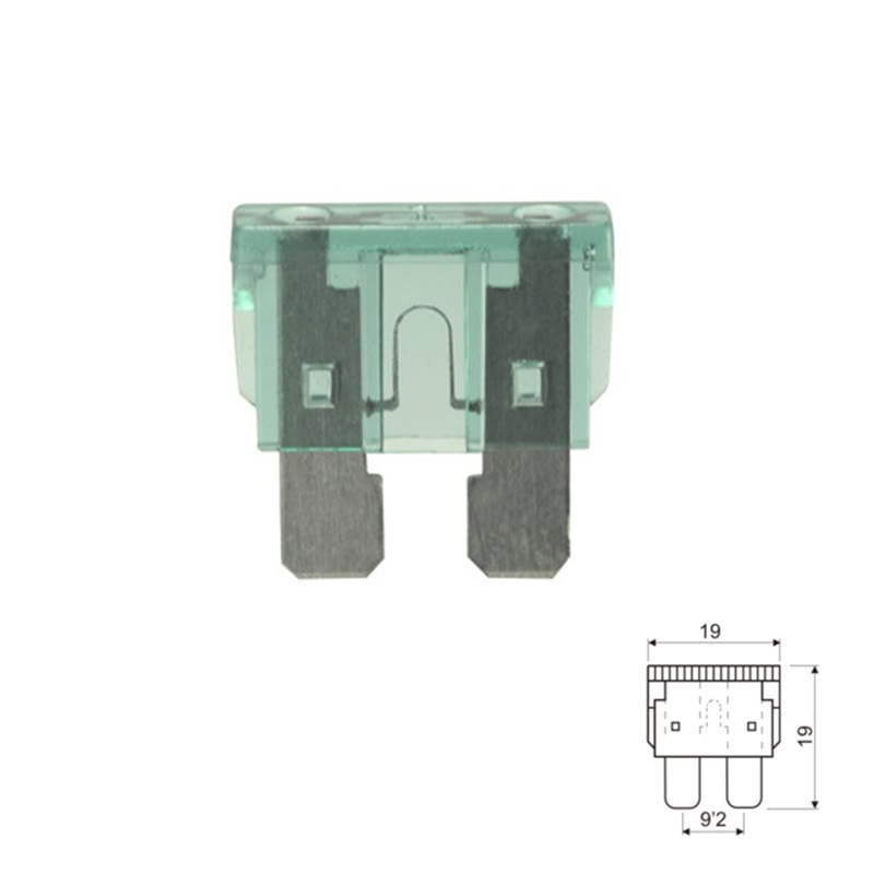 FUSIBLE LAMINADO 19MM COCHE 1A VERDE CLARO