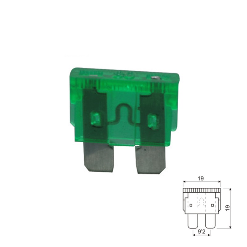 FUSIBLE LAMINADO 19MM COCHE 30A VERDE