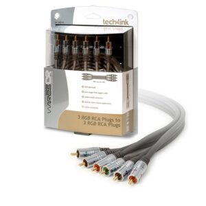 CABLE VÍDEO COMPONENTES (RGB) TECHLINK 3x RCA M-M HQ 5M