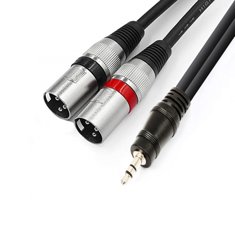 CABLE AUDIO JACK 3.5mm MACHO ST - 2x XLR 3P MACHO 1.5m