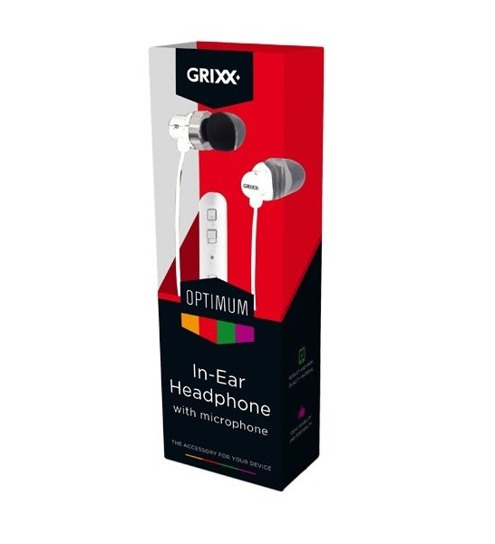 AURICULARES IN-EAR GRIXX CON MICRÓFONO EN BLANCO - Imagen 3