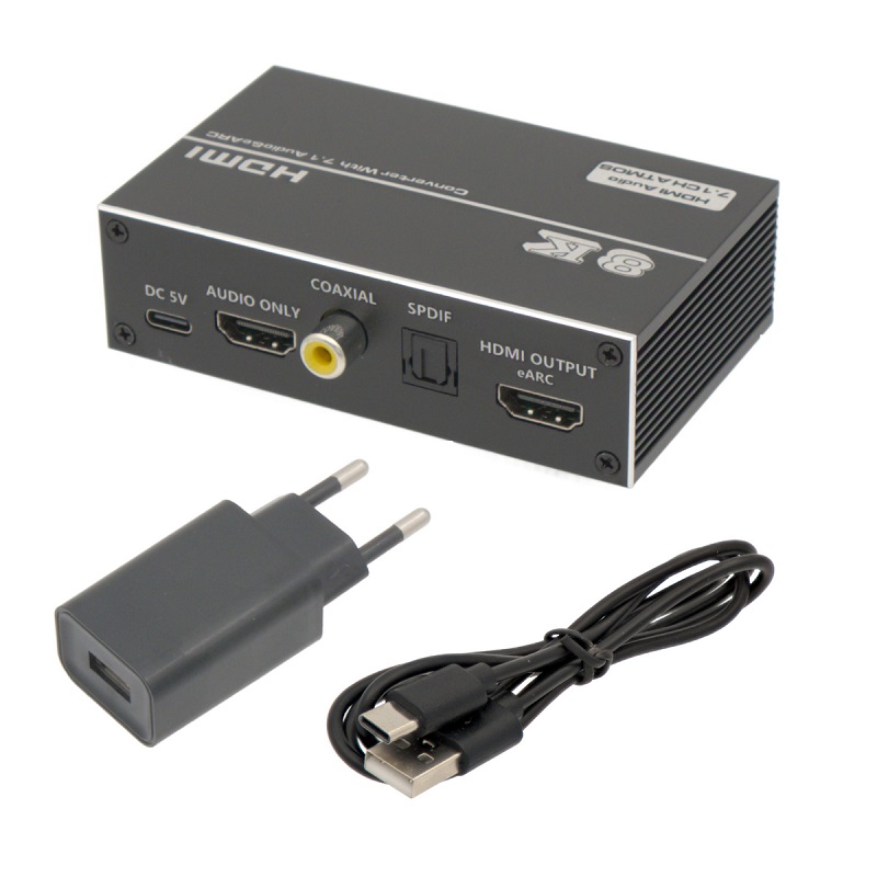 EXTRACTOR AUDIO HDMI (ARC) A HDMI+MINIJACK+TOSLINK - Imagen 3