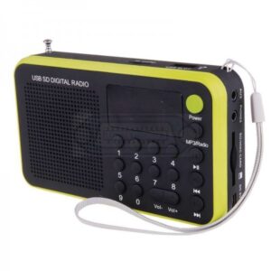 RADIO DIGITAL FM EMOS 1505W MP3 USB 5V AMARILLO