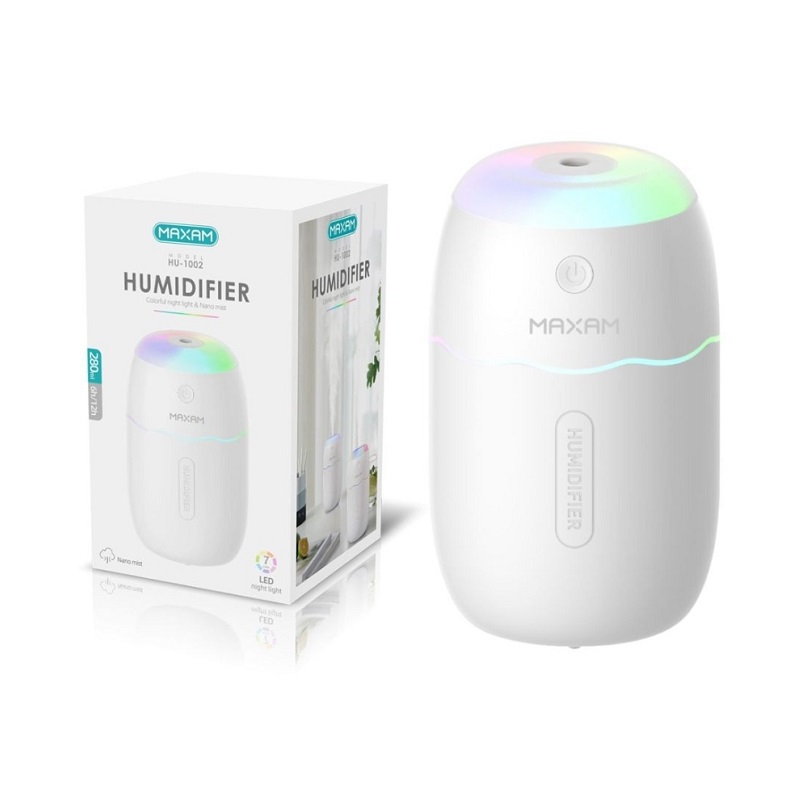 HUMIDIFICADOR MINI CON LUZ LED USB 280ml