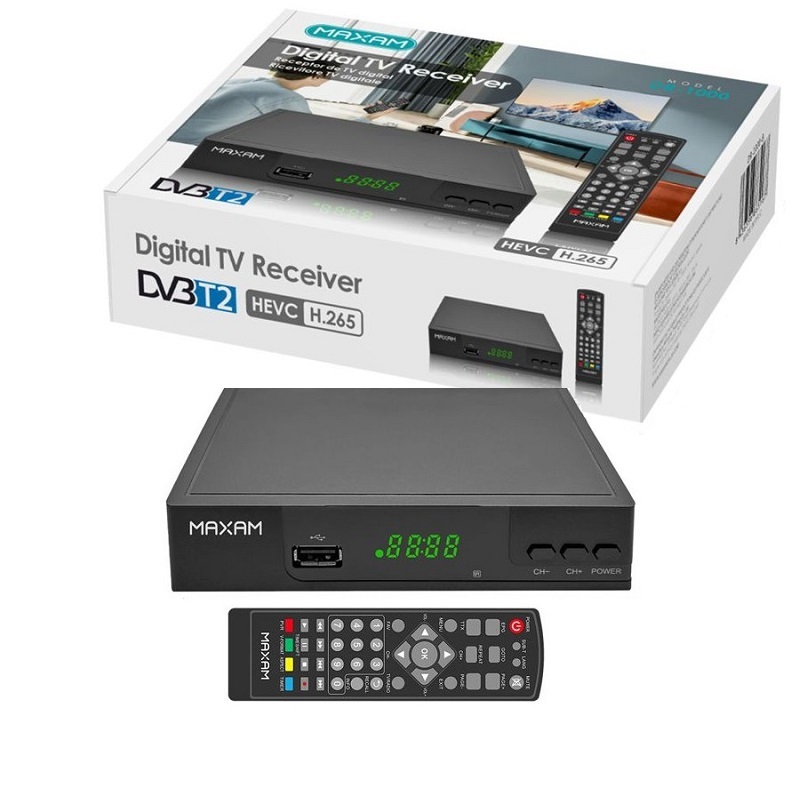 RECEPTOR DVB-T2 HD TV MAXAM DR-1000 HDMI, SCART, PVR, USB